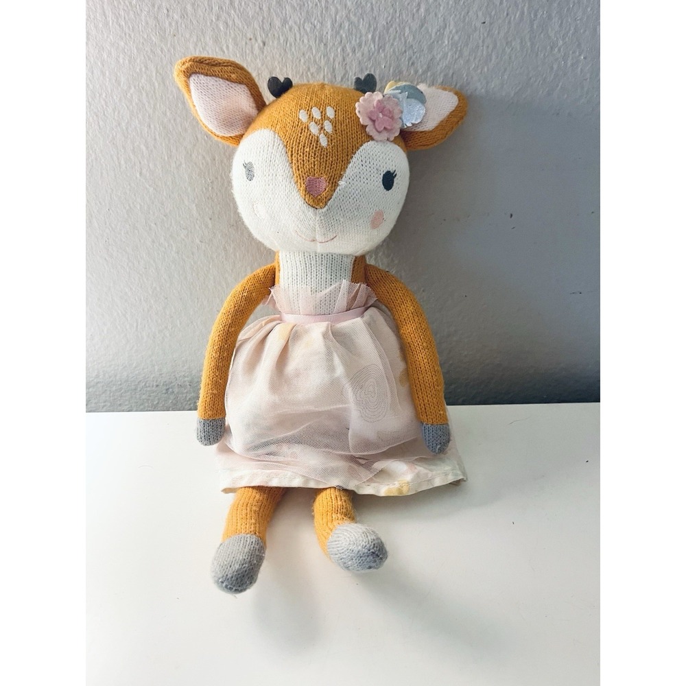 Farallon Plush Knit Deer Peanutshell Meadow Stuffed‎ Animal Toy Doll 14"